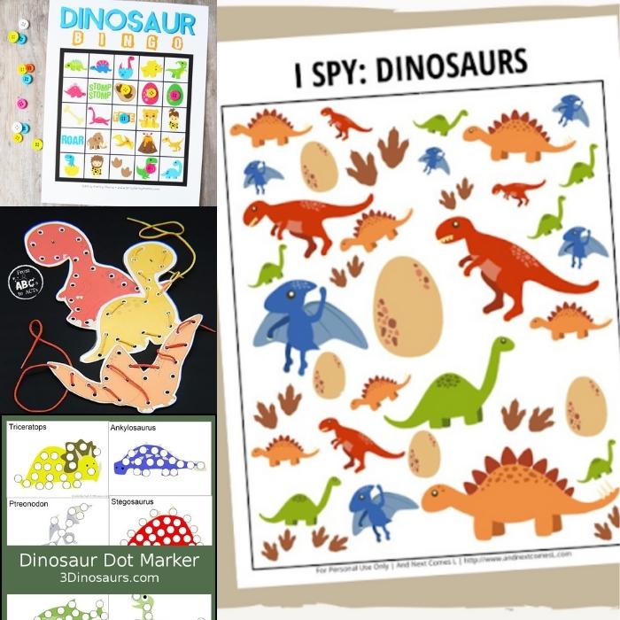 free dinosaur worksheet