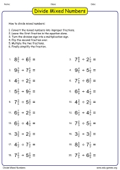 Free Fraction Dividing Worksheet Generators | Free Printable ...