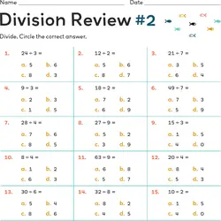 free division worksheet 4th grade