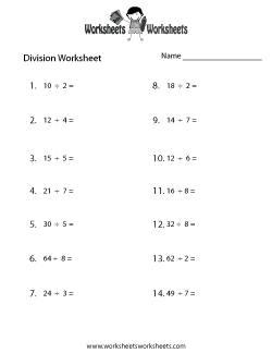 Division Worksheets | Worksheets Worksheets