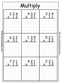 Multiplication - 3 Digit By 2 Digit - Twenty Two Worksheets / FREE ...