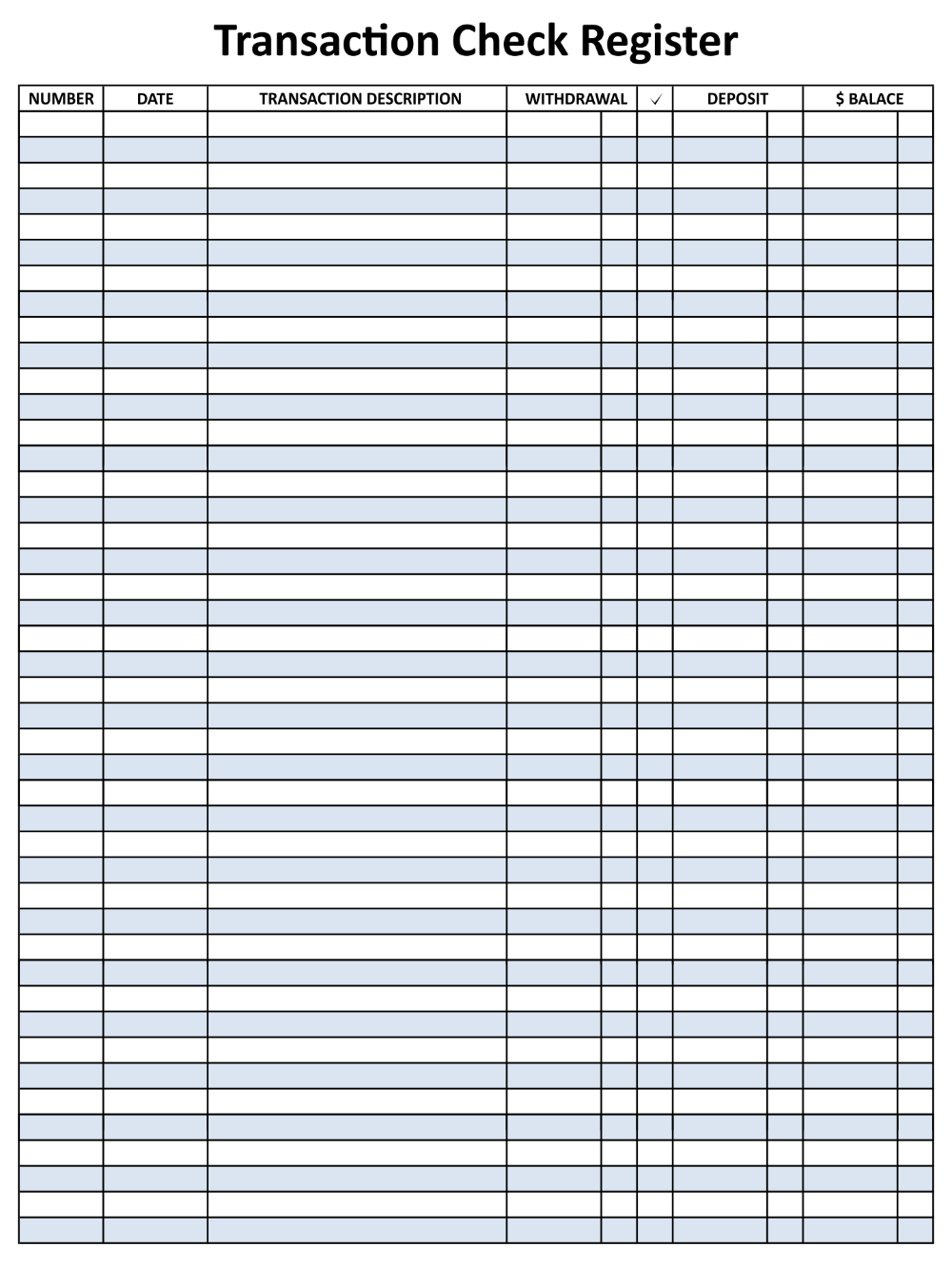 free download printable check register