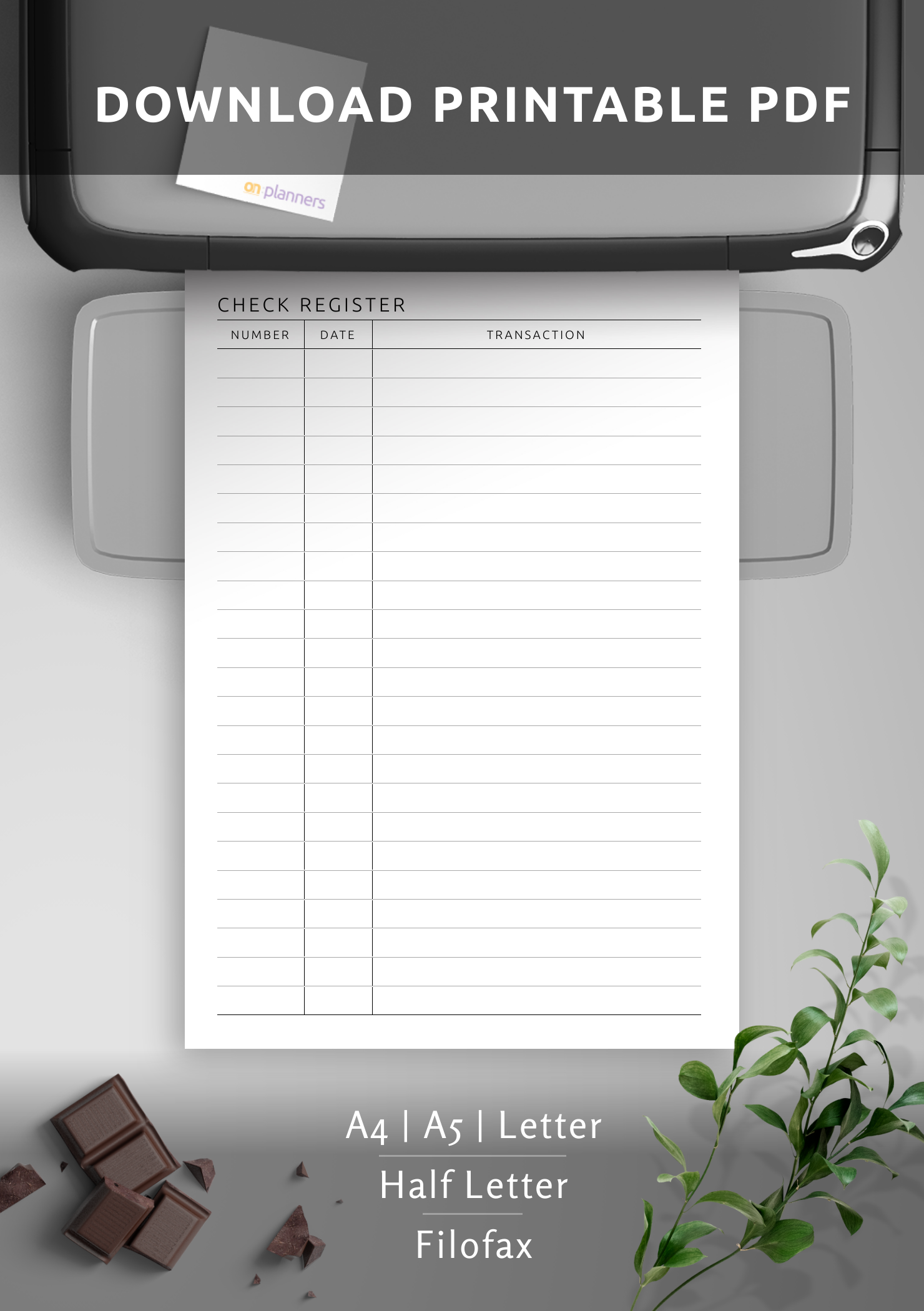 free download printable check register