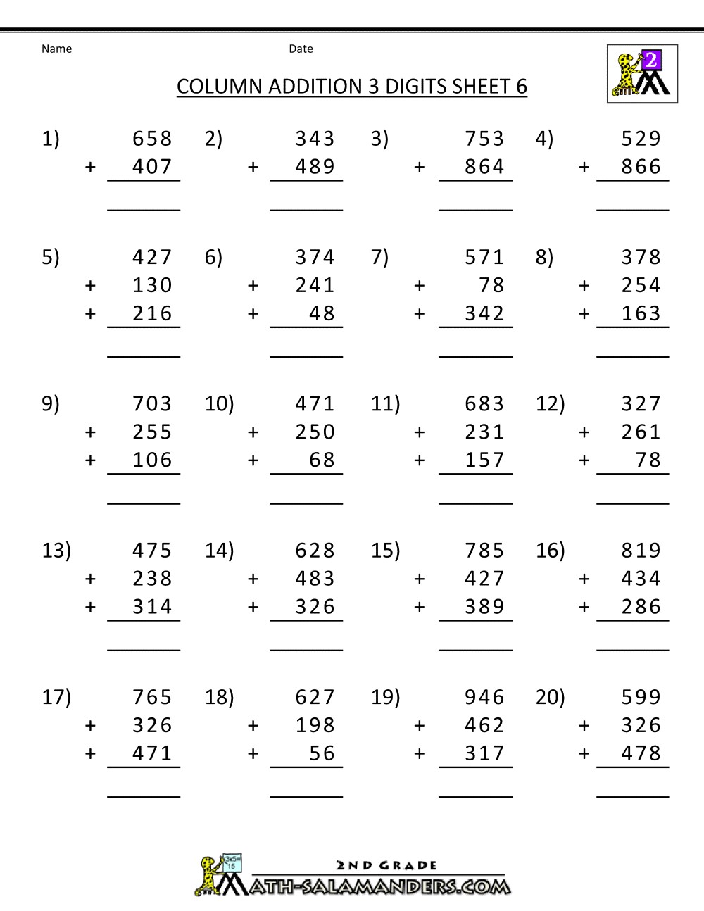 5Th Grade Math Worksheets Printable - Printable Template Calendar