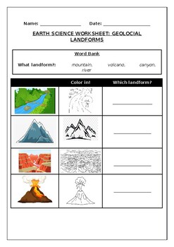 free earth science worksheet