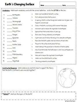 Earth Science Worksheets by Teach in the Peach worksheets library