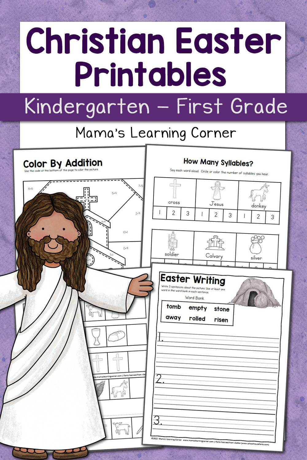 Christian Easter Worksheets for Kindergarten and First Grade ...