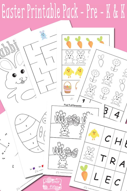 free easter worksheet for kindergarten