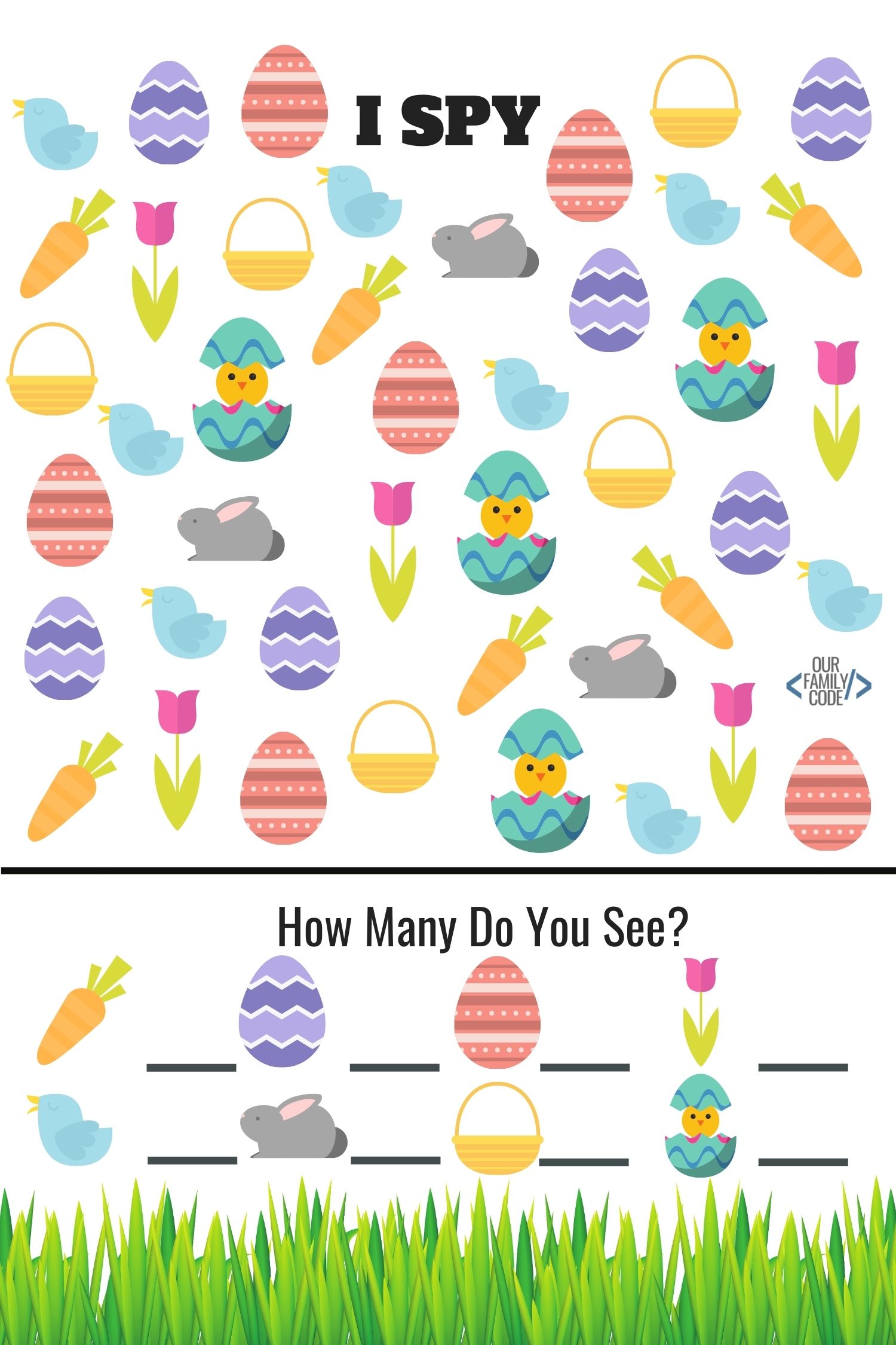 Preschool Easter Worksheets for Kids - Our Family Code