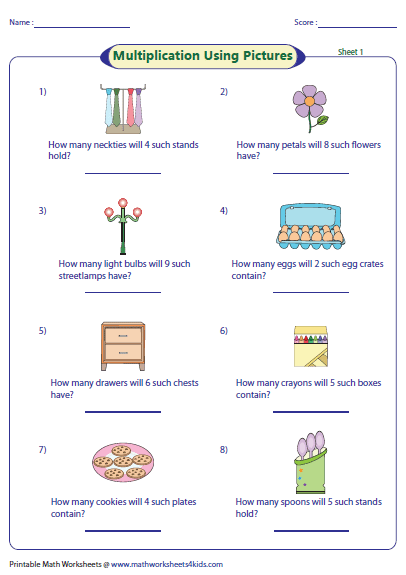 free easy multiplication worksheet