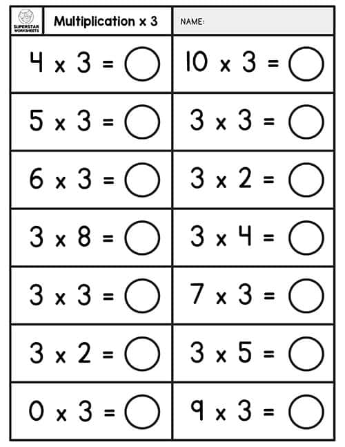 Simple Multiplication Worksheets -Worksheets Library