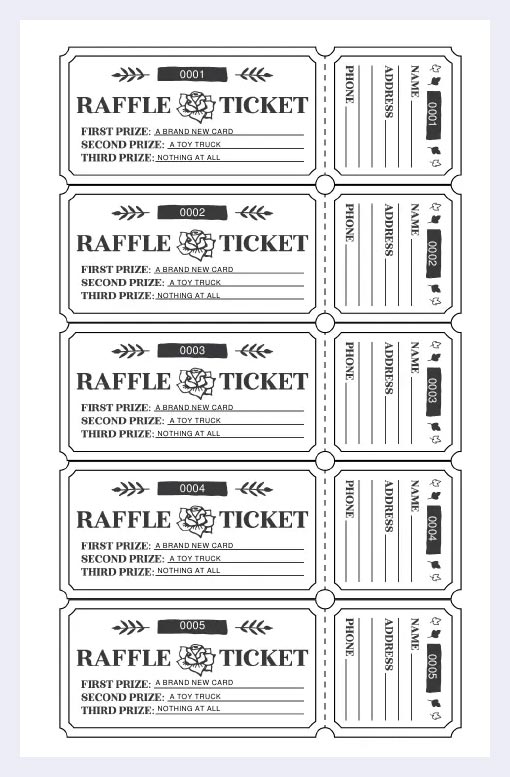 25+ Raffle Ticket Templates Printable (Free /Paid) - 2024
