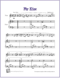 free easy printable sheet music for flute