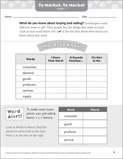 Economics Worksheets, Activities, Lesson Plans &  Games for ...