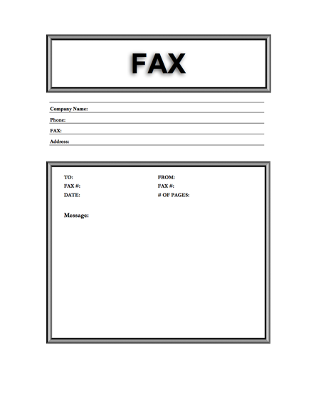 free editable printable fax cover sheet