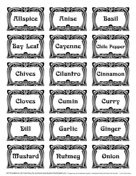 free editable printable labels for jars