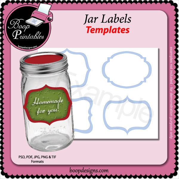 free editable printable labels for jars