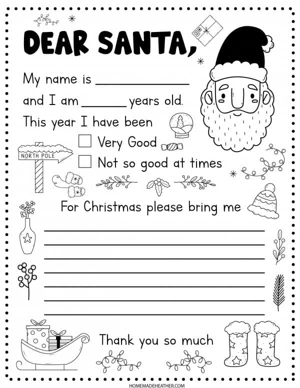 free editable printable letters from santa
