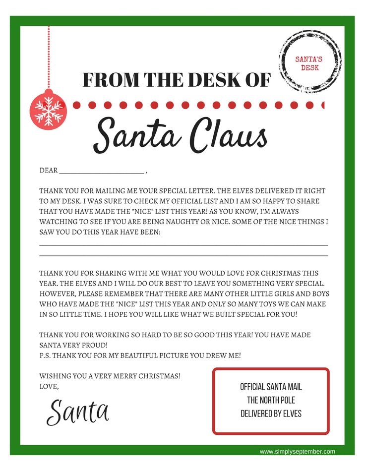 free editable printable letters from santa