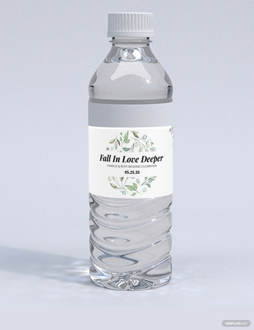 free editable printable water bottle labels