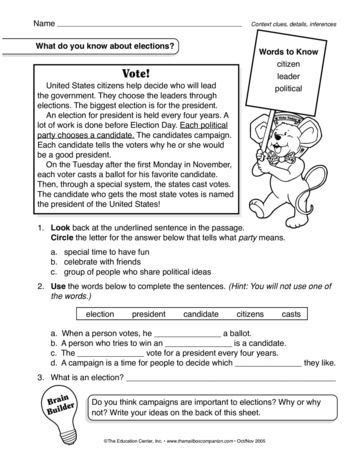 free election worksheet