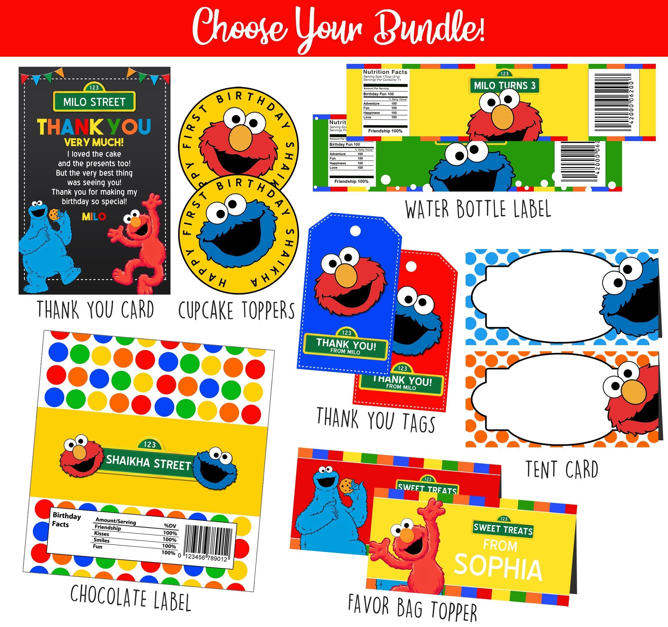 Sesame Street Party Printables - My Party Templates