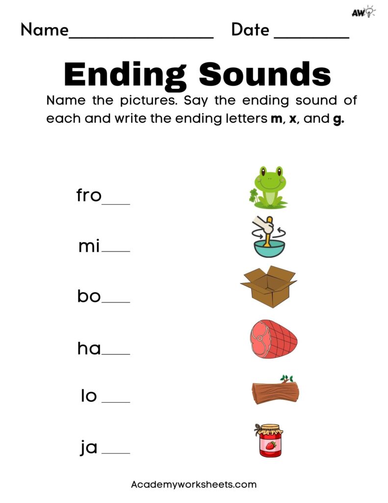 The Ultimate Ending Sounds Worksheets Free - Academy Worksheets