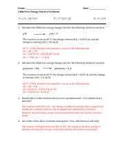 free energy worksheet