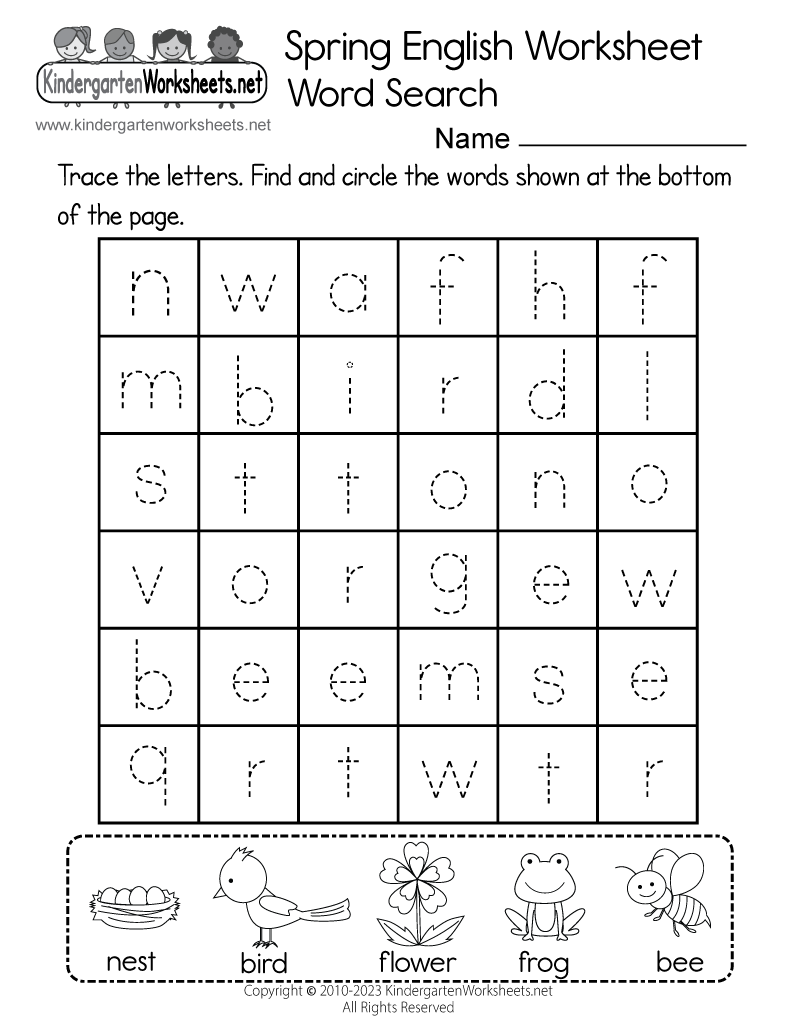 free english worksheet