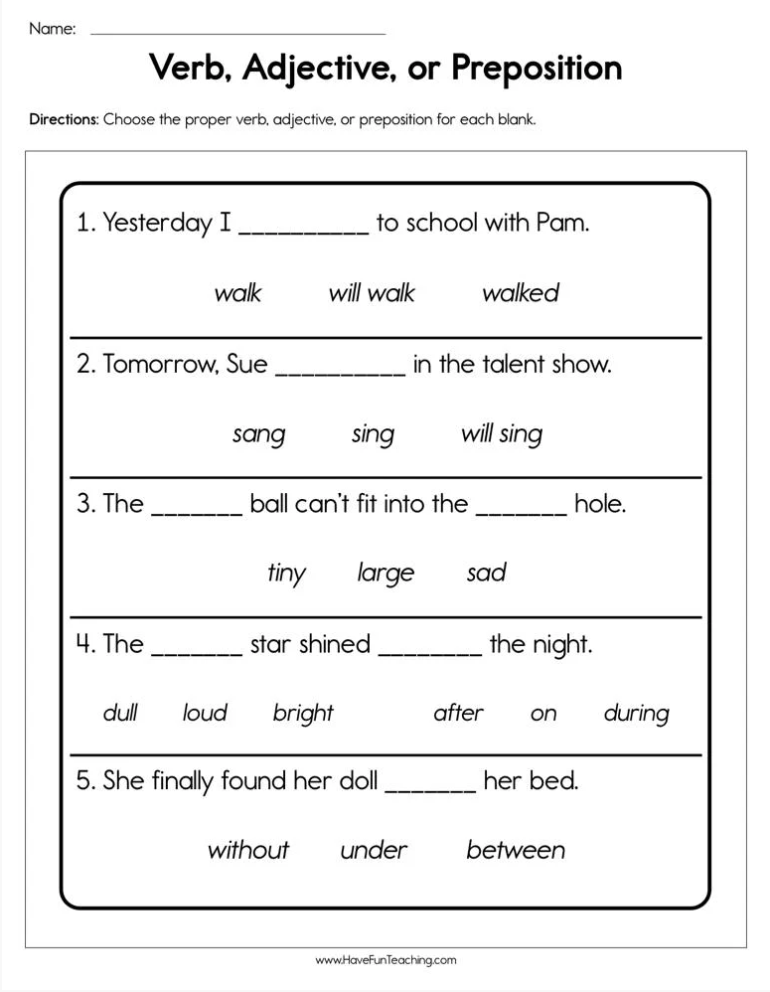 free english worksheet