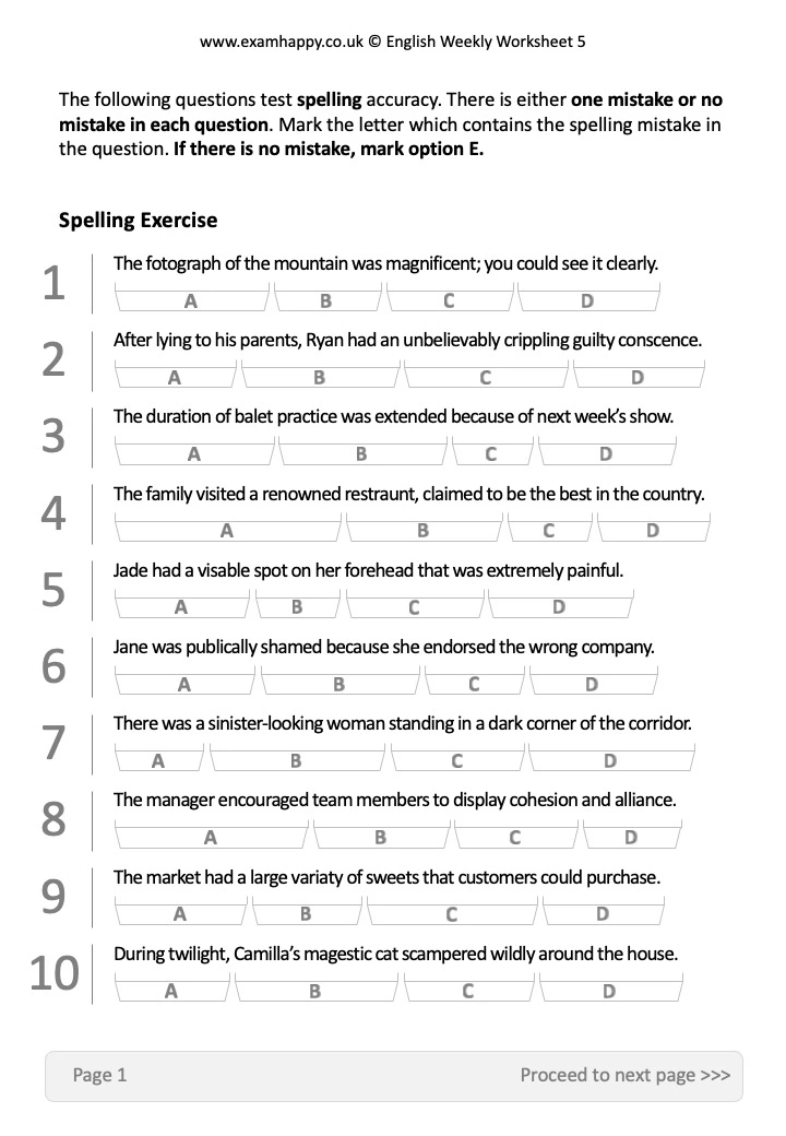 free english worksheet