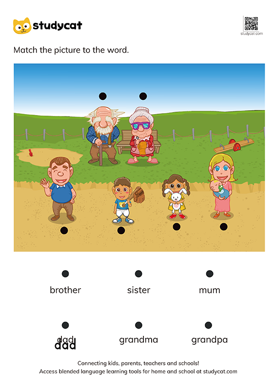 free esl family worksheet