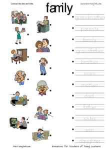 free esl family worksheet