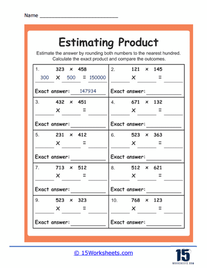 Estimating Products Worksheets - 15 Worksheets Library