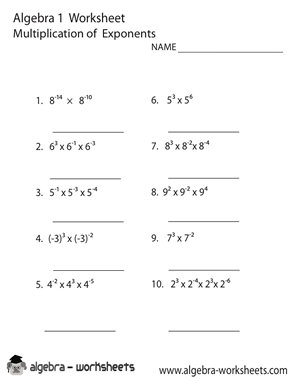 free exponent worksheet