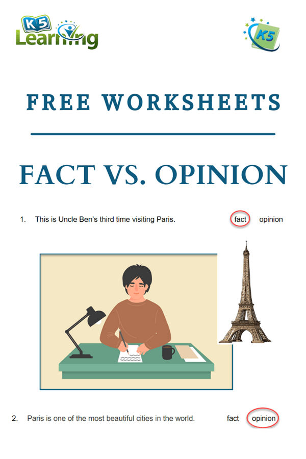 Fact or opinion worksheets | Worsheets library