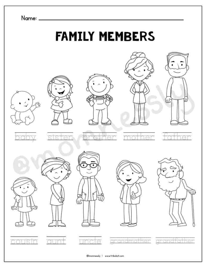 free family worksheet