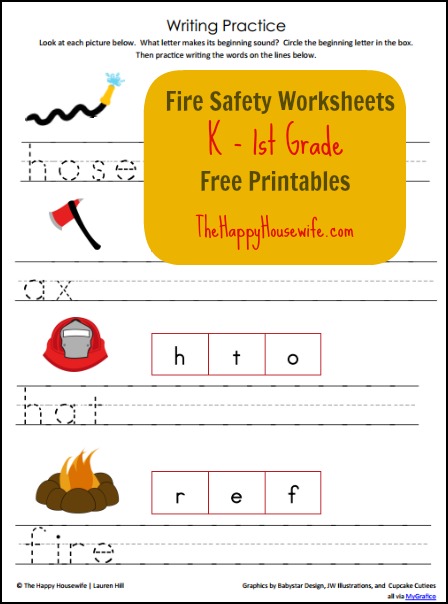free fire safety worksheet