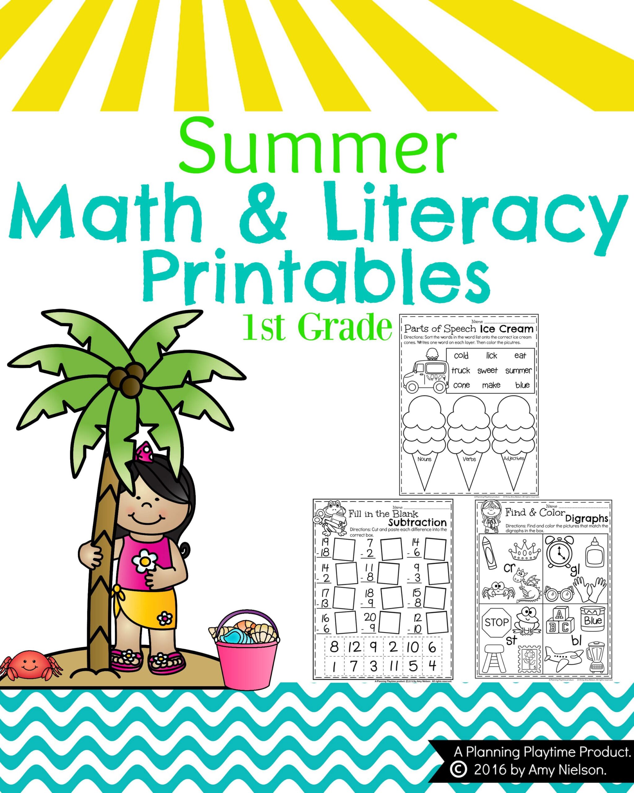 First Grade Summer Worksheets - Planning Playtime