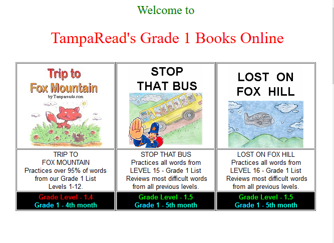 First Grade Language Arts Skills - Online Stories