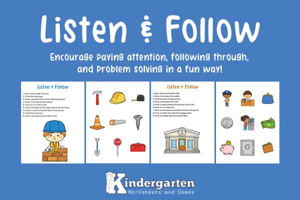 free following direction worksheet