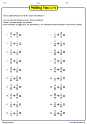 Fourth Grade Math Worksheets | Free Printable Worksheets