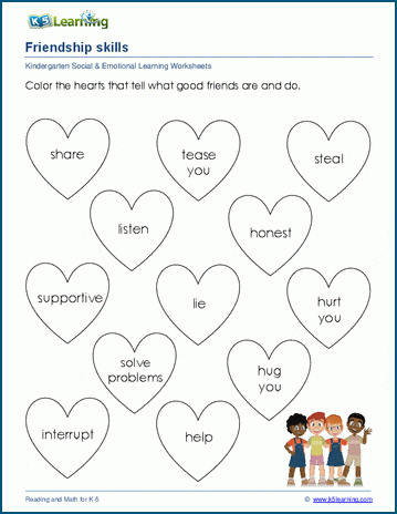 Friendship and resolving conflict worksheets | Worsheets library