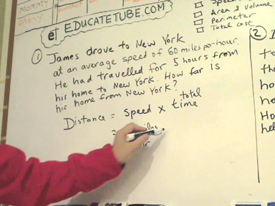 GED Math - Lesson 16 - Speed and Distance Word problems - HD Quality Video