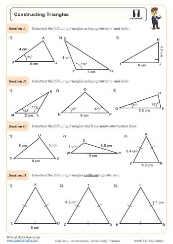 Constructions Worksheets | Printable PDF Geometrical Constructions ...