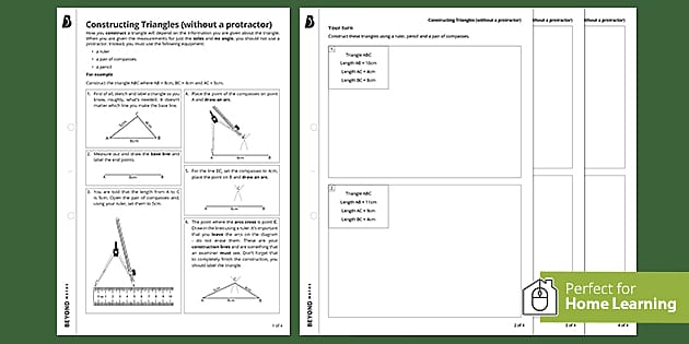 ? Constructing Triangles KS3 Walkthrough Worksheet