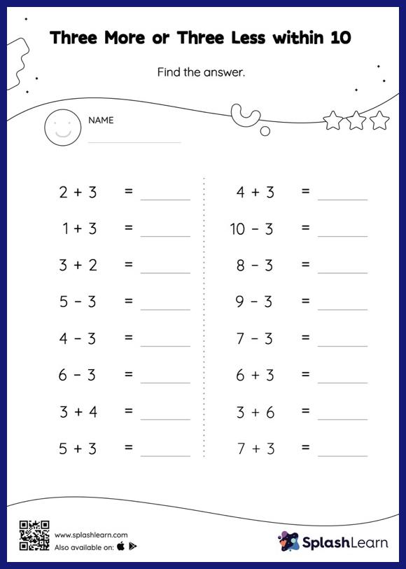 Free Printable Kindergarten Math Worksheets for Kids Online