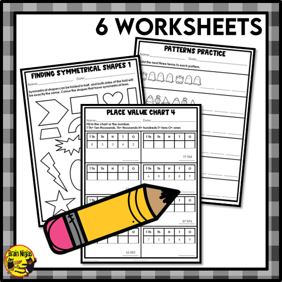 Free Math Worksheets Numbers to 10 000 | Paper | Grade 4 - brainninjas