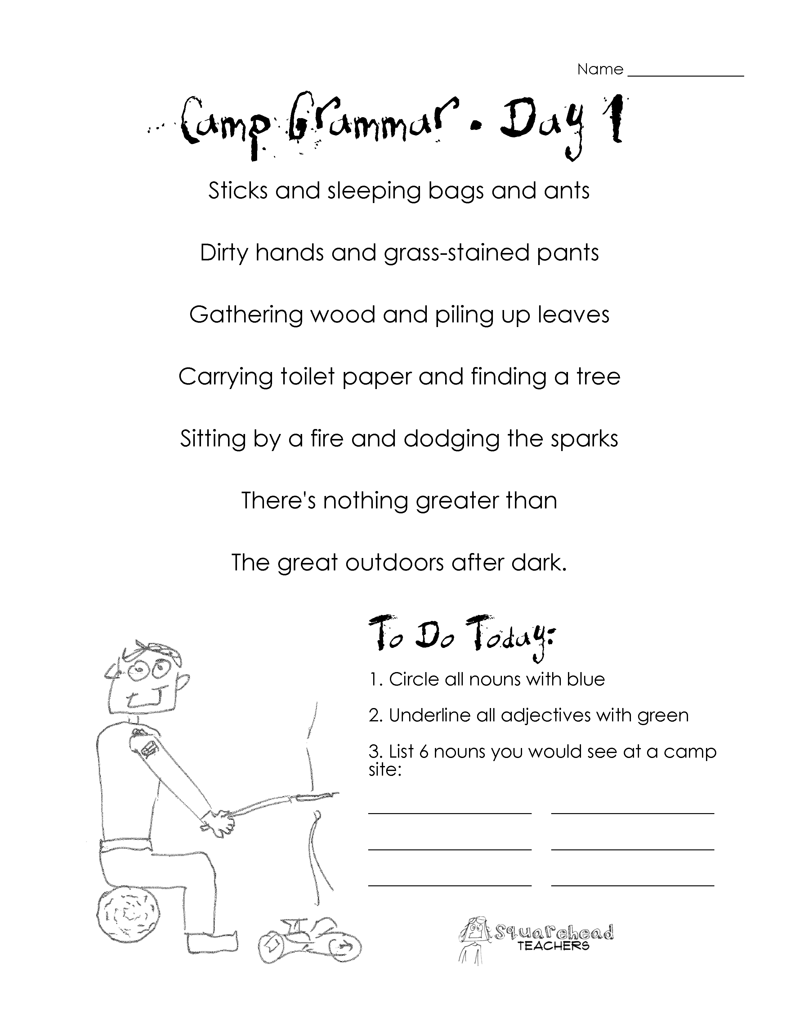 free grammar worksheet 4th grade