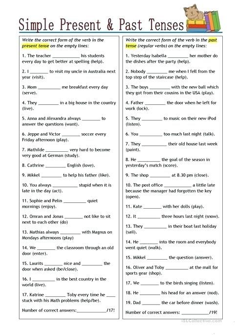 free grammar worksheet for adults